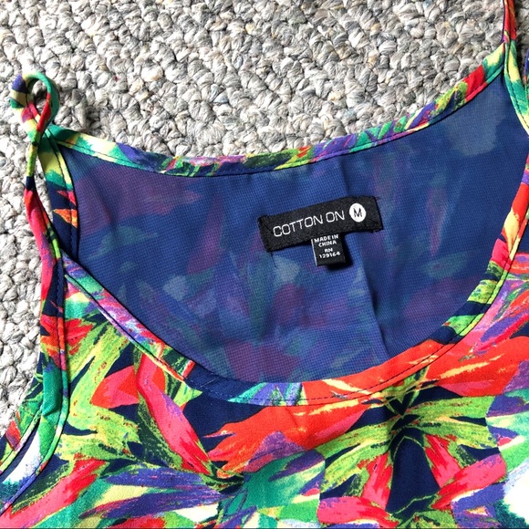 Colorful Abstract Printed Spaghetti Strap Dress - Picture 6 of 7